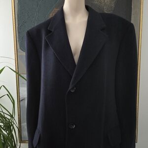 Vintage | Wool Cashmere Blend Single Breasted Overcoat